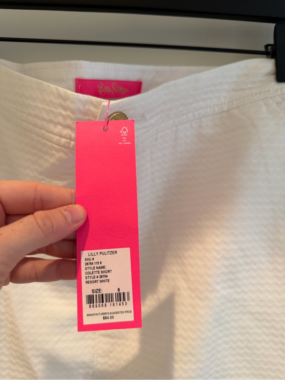 Lilly Pulitzer White Scalloped Hem Mini Skirt - Picture 3 of 5
